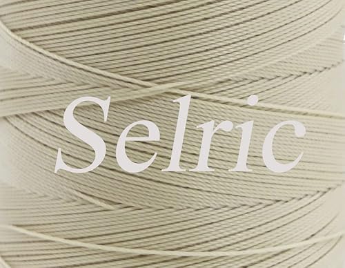 Selric Tex 135 Polyester Thread For Sewing 730Yards #138 T135 420D Uv Resistant High Strength Upholstery Thread For Leather, Outdoor Market, Drapery,Etc (Beige) #TOP3