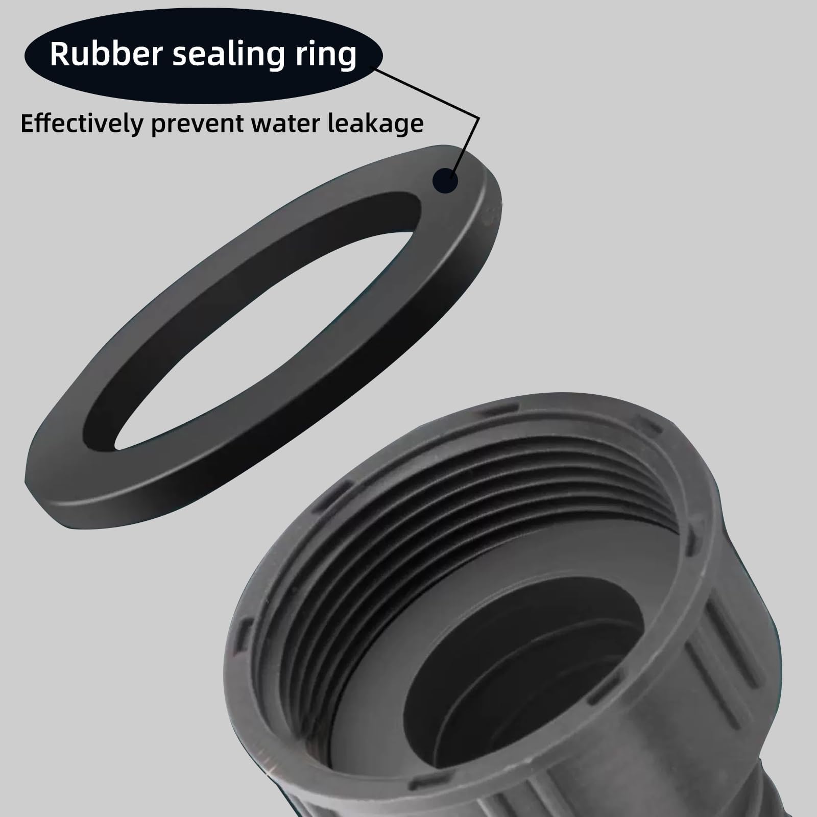 Kit 2 Tappi Per Sifone Lavello DN40 45 Mm Con Guarnizioni Piatte, In PVC Resistente Per Tubi Da Cucina E Giardino