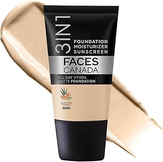 Facescanada Base mate 3 en 1 con SPF 30, fórm...