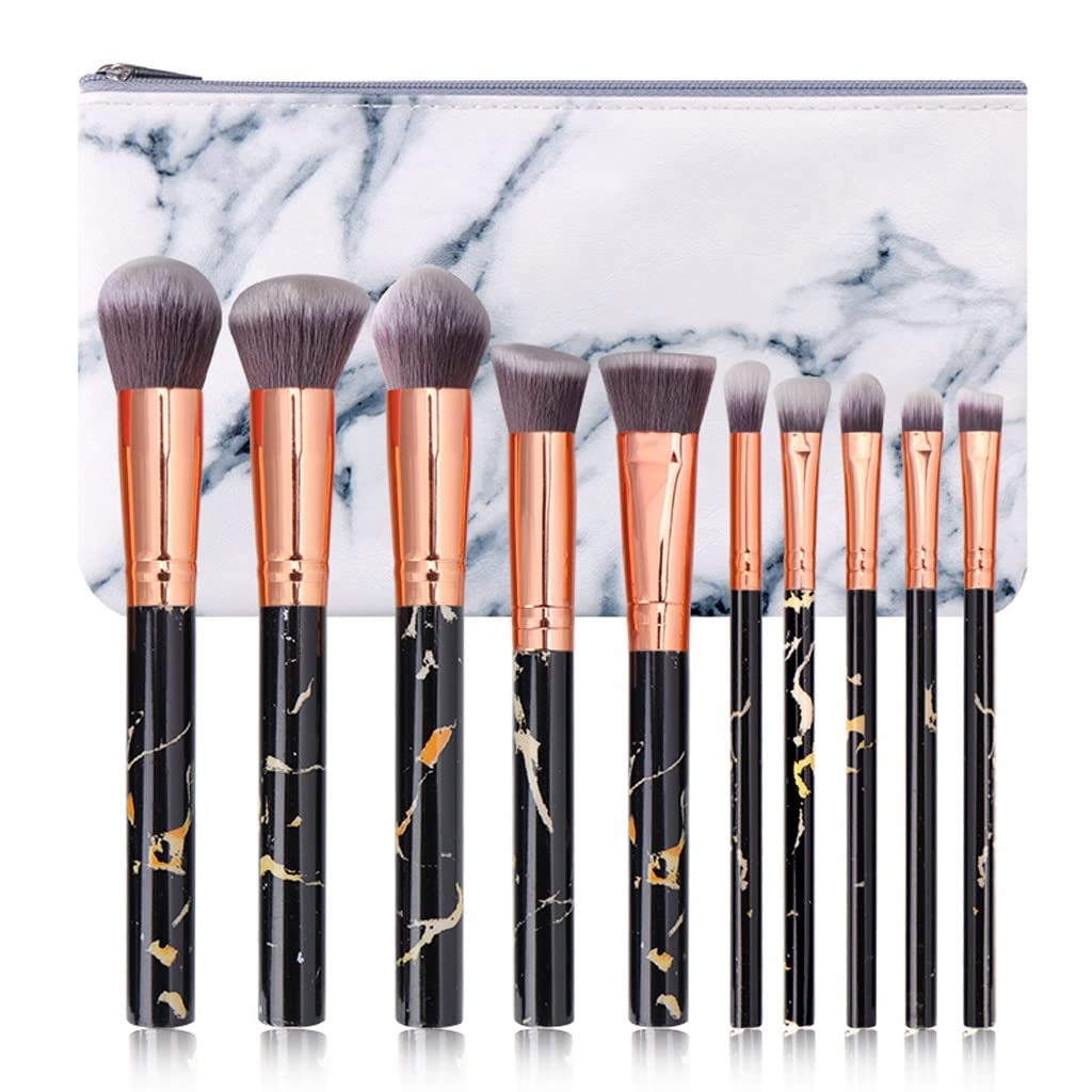 Juego de brochas de Maquillaje de mármol, Herramientas de Belleza, brocha Suelta, Juego Completo de Herramientas de Belleza
