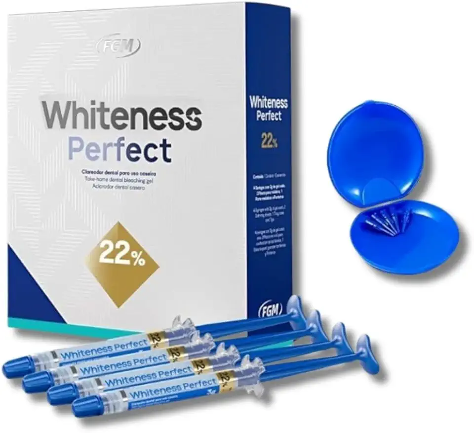 Kit Clareador Dental Uso Caseiro Whiteness Perfect 22% Fgm