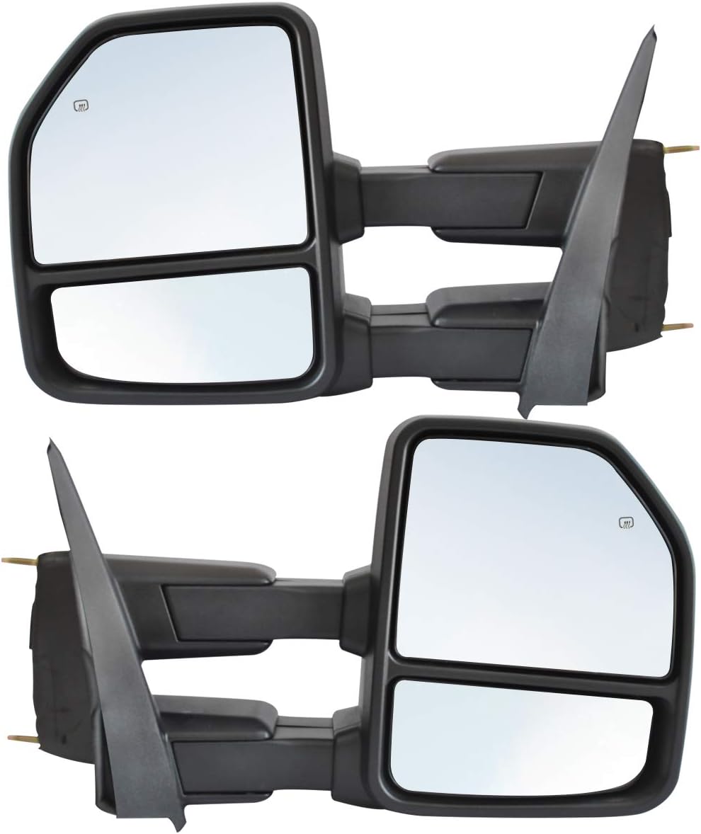 JZSUPER Towing Mirrors fit for Ford F150 Pickup Truck 2015 2016 2017 2018 2019 2020, Power Heated with Turn Signal Temperature Sensor 8 Pin Plug