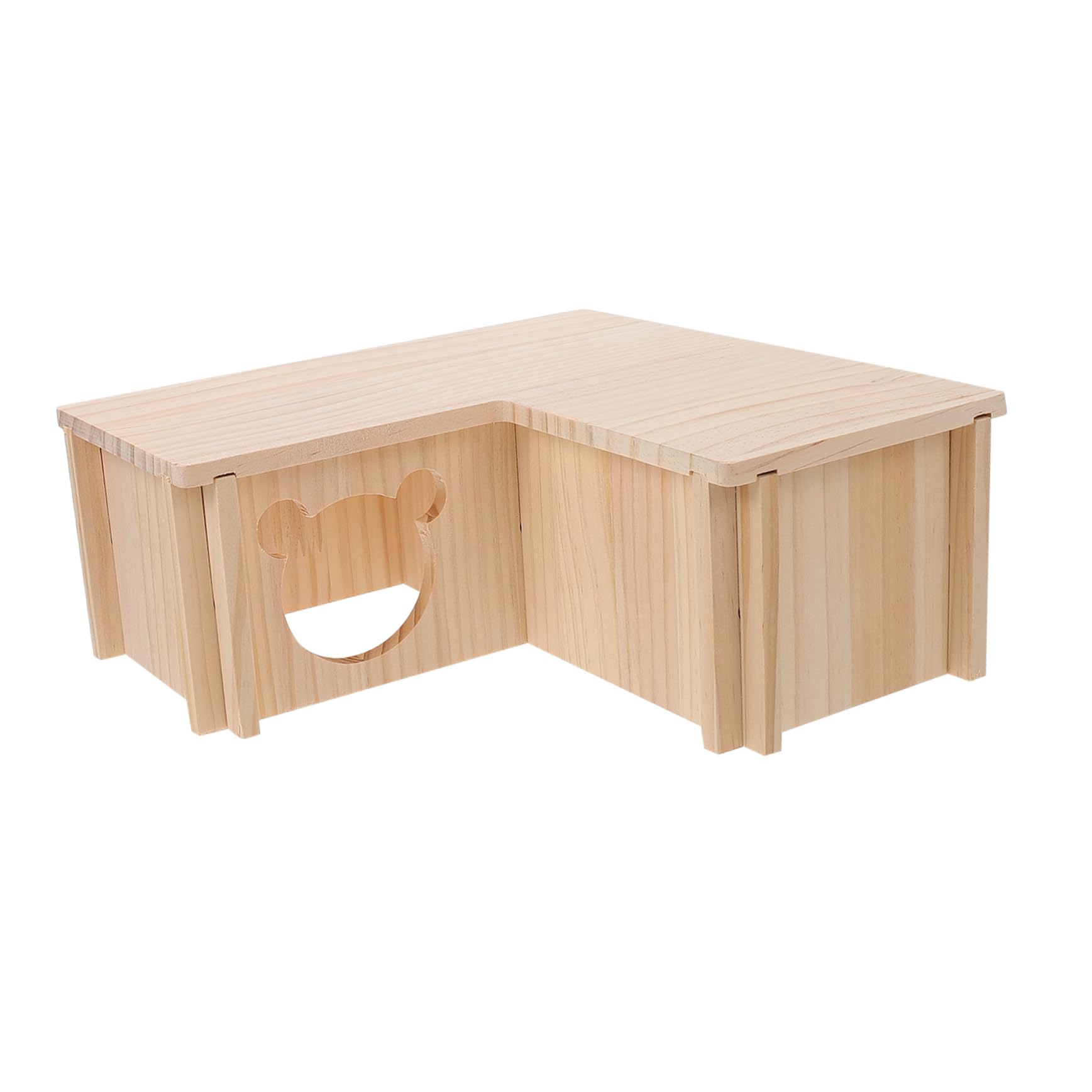 POPETPOP 1Pc Wooden Hamster Hideout House Cozy Decorative Pet Nest for Animals Plaything for Resting and Sleeping Present for Hamster Lovers