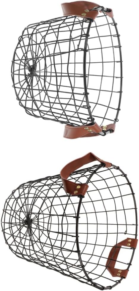 2pcs Metal Wire Storage Basket for Firewood Sturdy Logging Carrier with Handle Versatile Basket for Outdoor Use for Firewood Magazines Toys and More