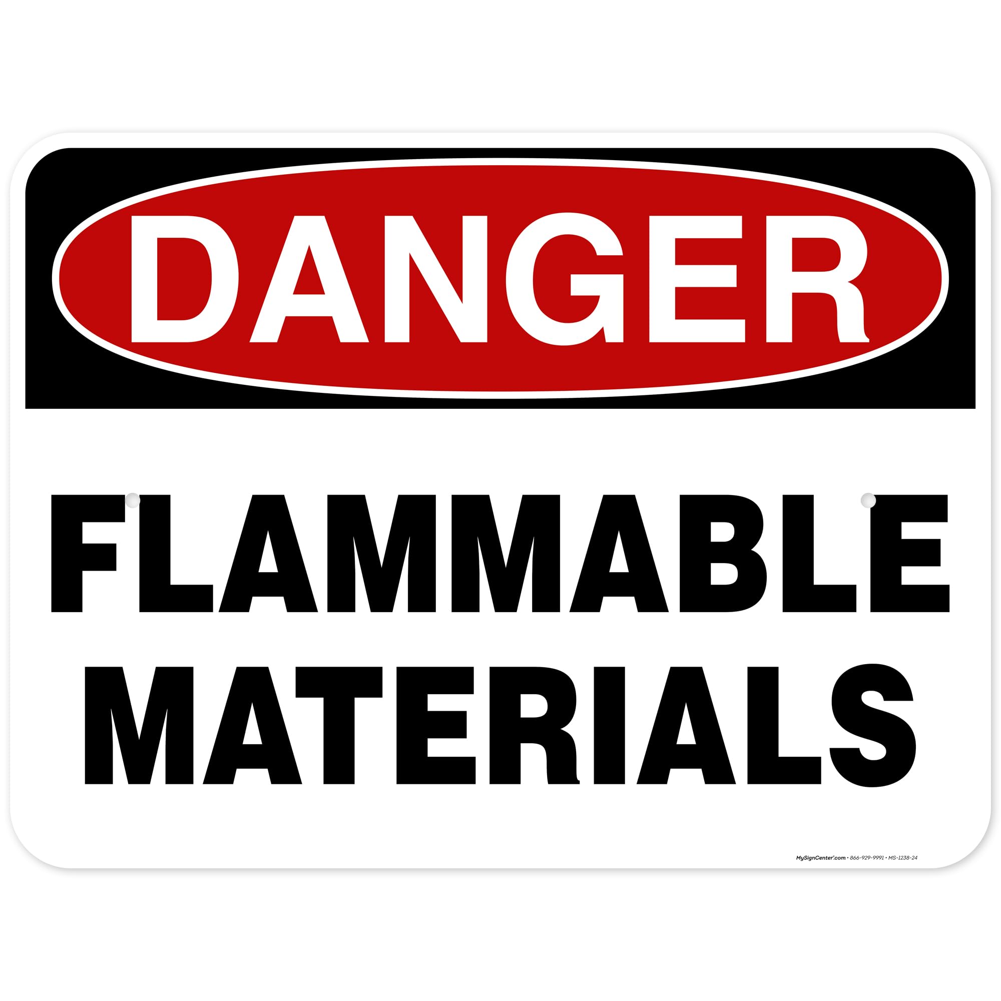 Danger Flammable Materials Sign,10x14 Inches, Rust Free .040 Aluminum, Fade — Amazon image 9