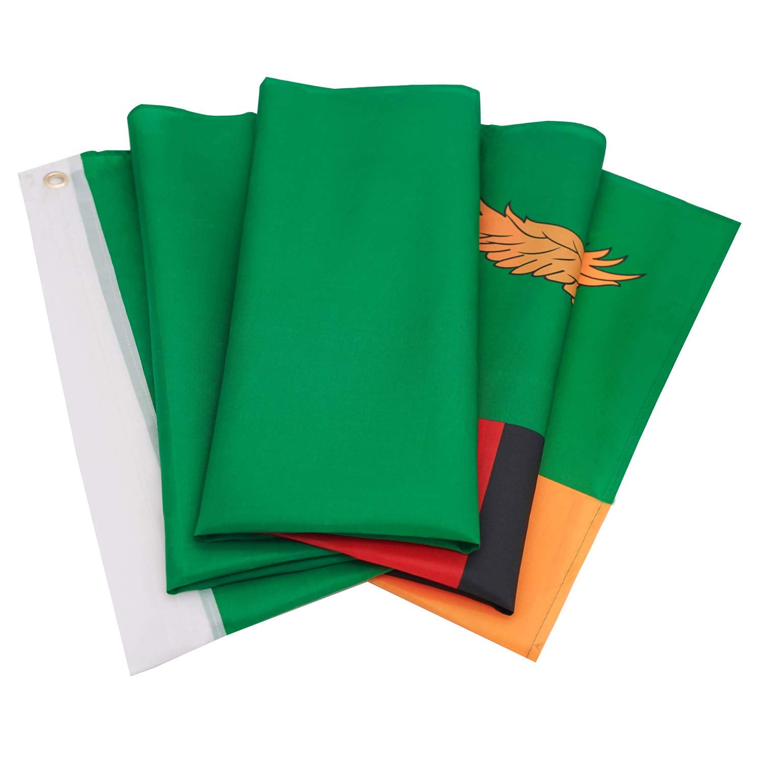 Mini Aufkleber Set – Sambia Flagge, 33x20 Mm, 12 Stück, Selbstklebend, Rechteckig