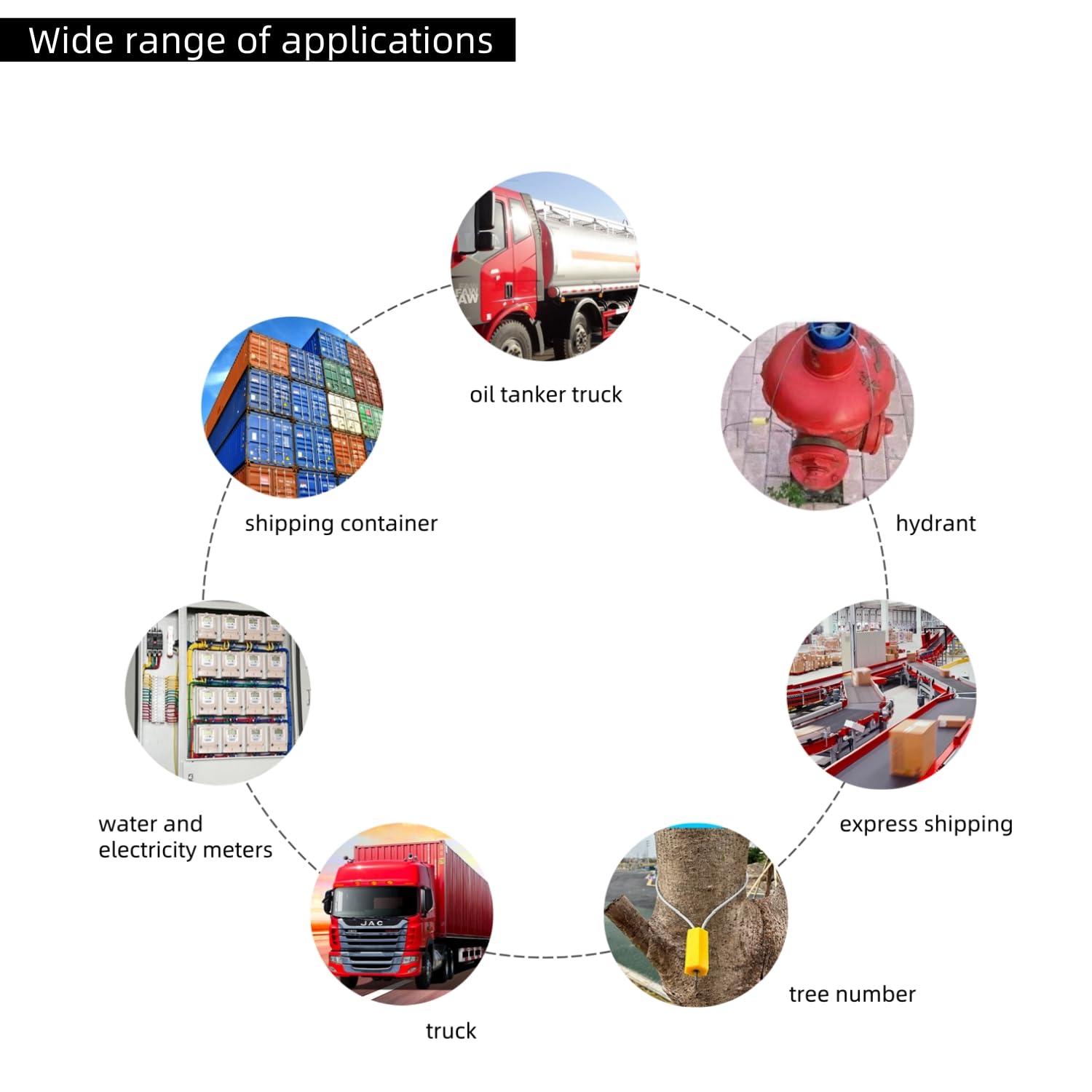 Scellés de sécurité pour conteneurs, garantie en plastique, Scellés de sécurité câble, Câble de sécurité Scelle-conteneur numéroté Tags Tams Tags 1.8mm Galvanisés Fil d'acier galvanisé Longueur