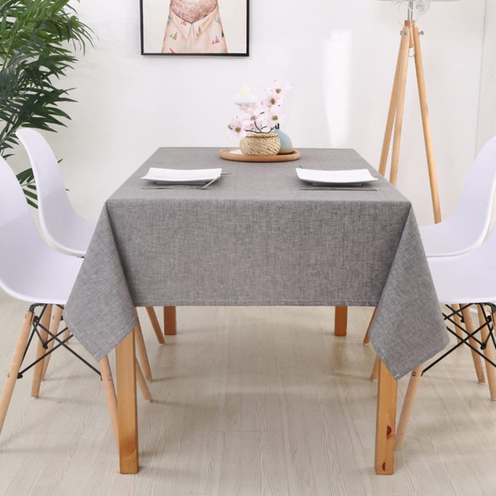 Nappe en lin rectangulaire 70x70 bleu lac tapis meuble