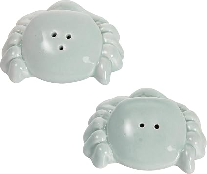 Beachcombers Crab Bistro Design Salt and Pepper Shaker, 2.75-inch Length, Set of 2
