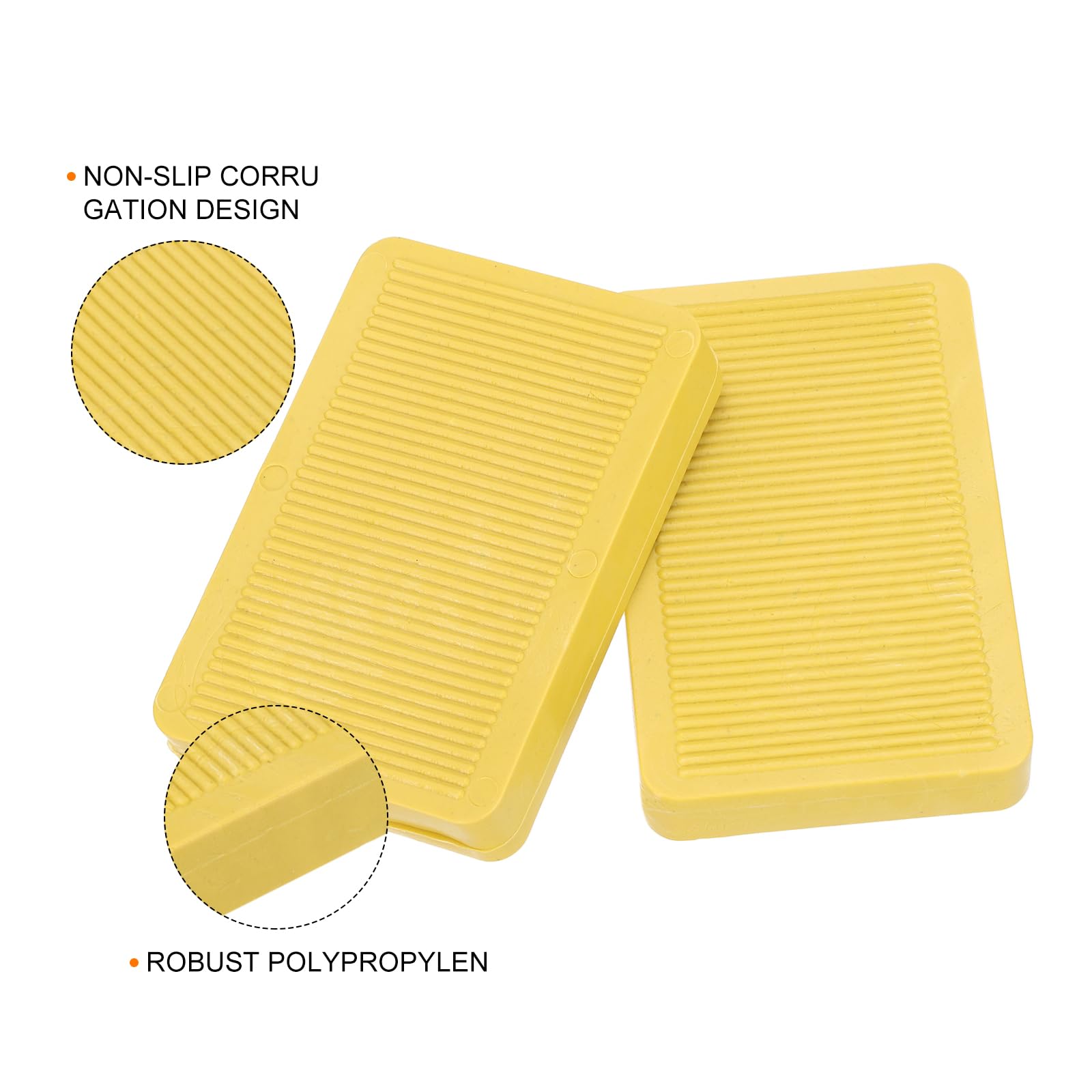 QUARKZMAN 100 Pcs Cale Plastique 60 x 40 x 10 mm Entretoises Jaune