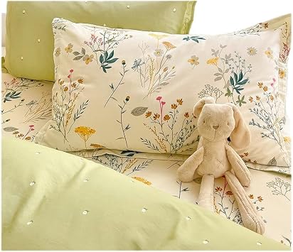 100% Cotton Floral Pillowcases Bedroom Supplies 48x74CM Decor Pillow Case for Bedroom Wildflower Decorative Pillow Covers with Hidden Zipper
