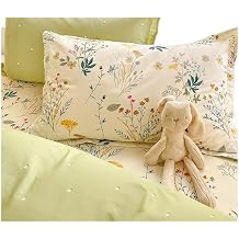 100% Cotton Floral Pillowcases Bedroom Supplies Standard Size Decor Pillow Case for Bedroom Wildflower Decorative Pillow Covers with Hidden Zipper