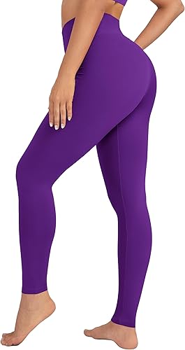 VALANDY Leggings de cintura alta para mujer, elásticos, control de abdomen, entrenamiento, correr, yoga, pantalones, tallas regulares y grandes.