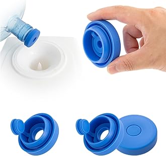 (9 PACK) YEPfomi Reusable 5 Gallon Water Jug Cap, Food Grade Silicone Replacement Bucket Lid for 2/3/4/5 Gallon Bottle 55mm Standard Tops Water Bottle Water Pump and Water Dispenser