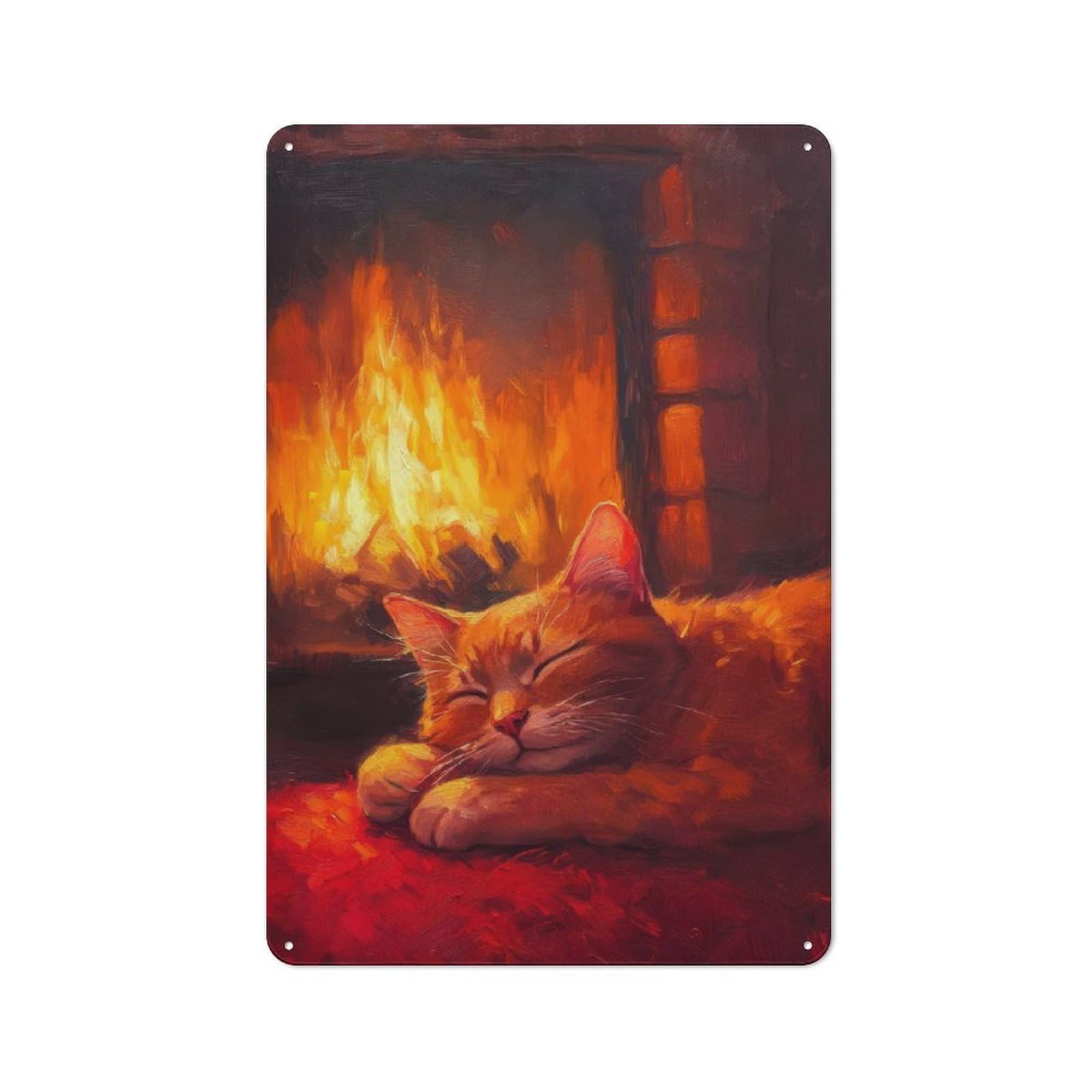 Junmoney Snuggled In Warmth Retro-Style Metal Plaque 30X20cm For Garage Or Workshop, For Garage, Workshop And Man Cave Decoration
