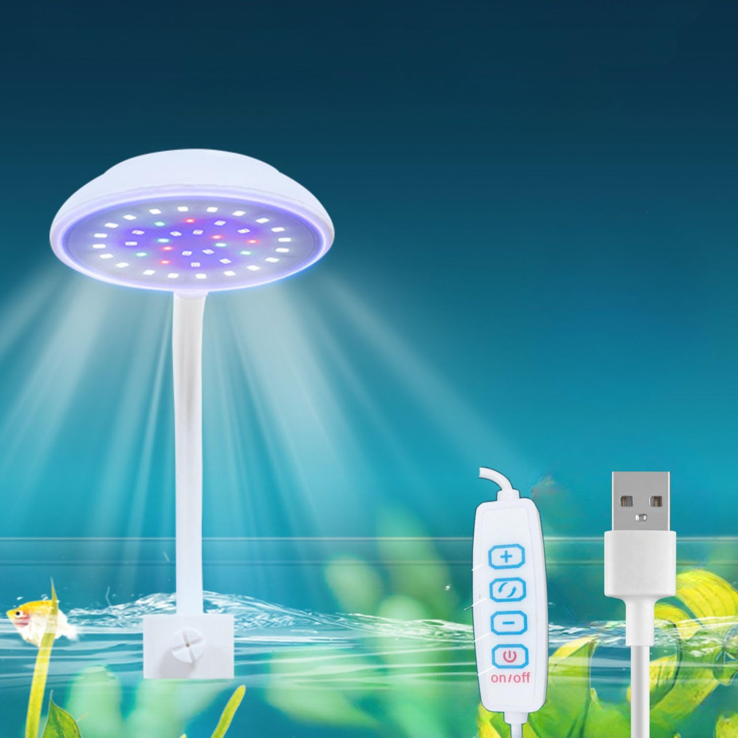 VAYINATO® (YC-P001S 5 Watts WRGB Ultra Thin Mini Clip Lamp Light with External Control Switch for Nano Tank and Fish Bowl | White | USB Connection | 360° Flexible | Splash Proof by Petzlifeworld (B0DBZ12YQ8) Amazon Price History, Amazon Price Tracker