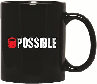 Gift for Gym Fitness Fanatics Muscle Strengthening Workout 11oz 15oz Black Coffee Mug
