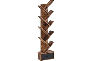 Rolanstar 9 Shelf Tree Bookcase for CDs/Movies/Books