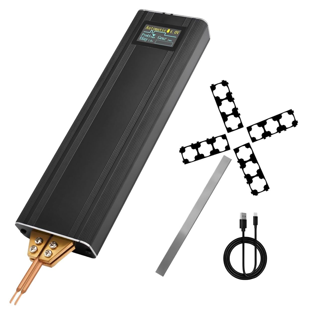 Battery Spot Welder, Aideepen Handheld Spot Welder Machine 80 Gears Adjustable, Portable Battery Welder 5V 2A for 1865O Battery, Welding Nickel Sheets, Iron, Steel and Stainless Steel Sheets