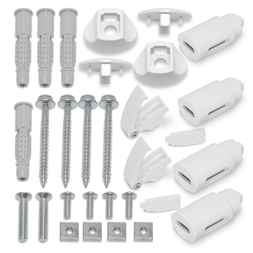 TROTEC Scaldasalviette elettrico TWH 500 S - 500 W, montaggio a parete, design a tubo piatto bianco, funzionamento silenzioso, IPX4, ideale per bagno e WC per ospiti