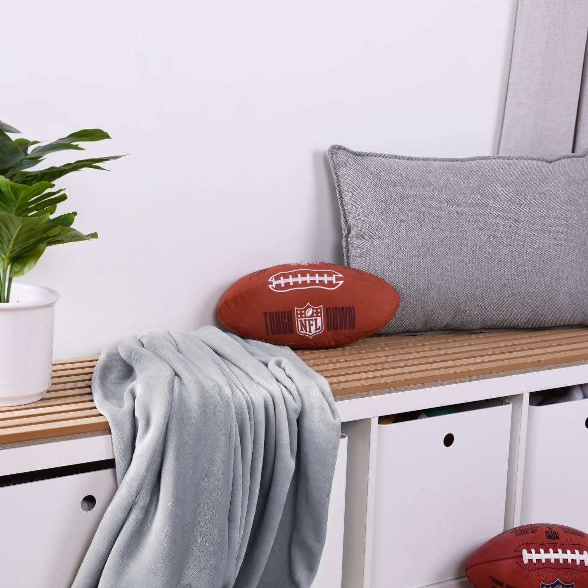 Herding Cuscino a Forma di Pallone da Football Americano NFL, ca. 36 x 16,5 x 16,5 cm, Poliestere, Cuscino Sagomato