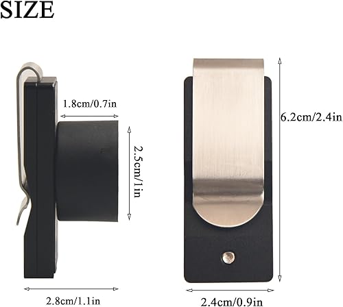 Miniatura 2 de LAKE OF FIRE Soporte de tiza para billar de billar, soporte de tiza para taco de piscina con clip magnético para cinturón, accesorios de billar