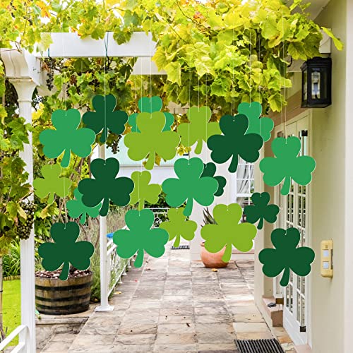 Lot de 30 trèfles de la Saint-Patrick décorations suspendre arbre