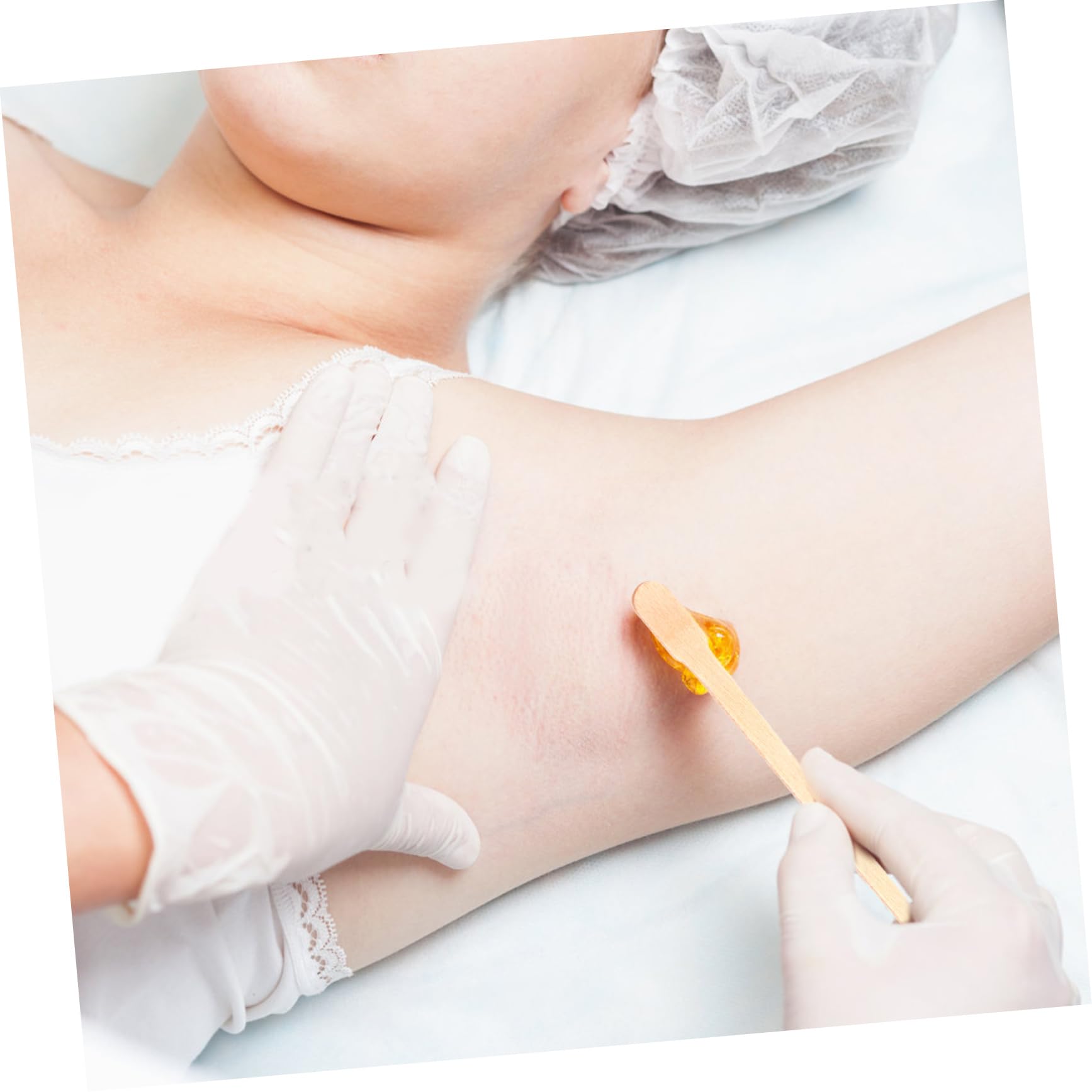 Didiseaon Irregular Body Applicators 100pcs Wooden Hair Removal Sticks Single Use Smooth Safe for Eyebrows Nose Legs Underarms