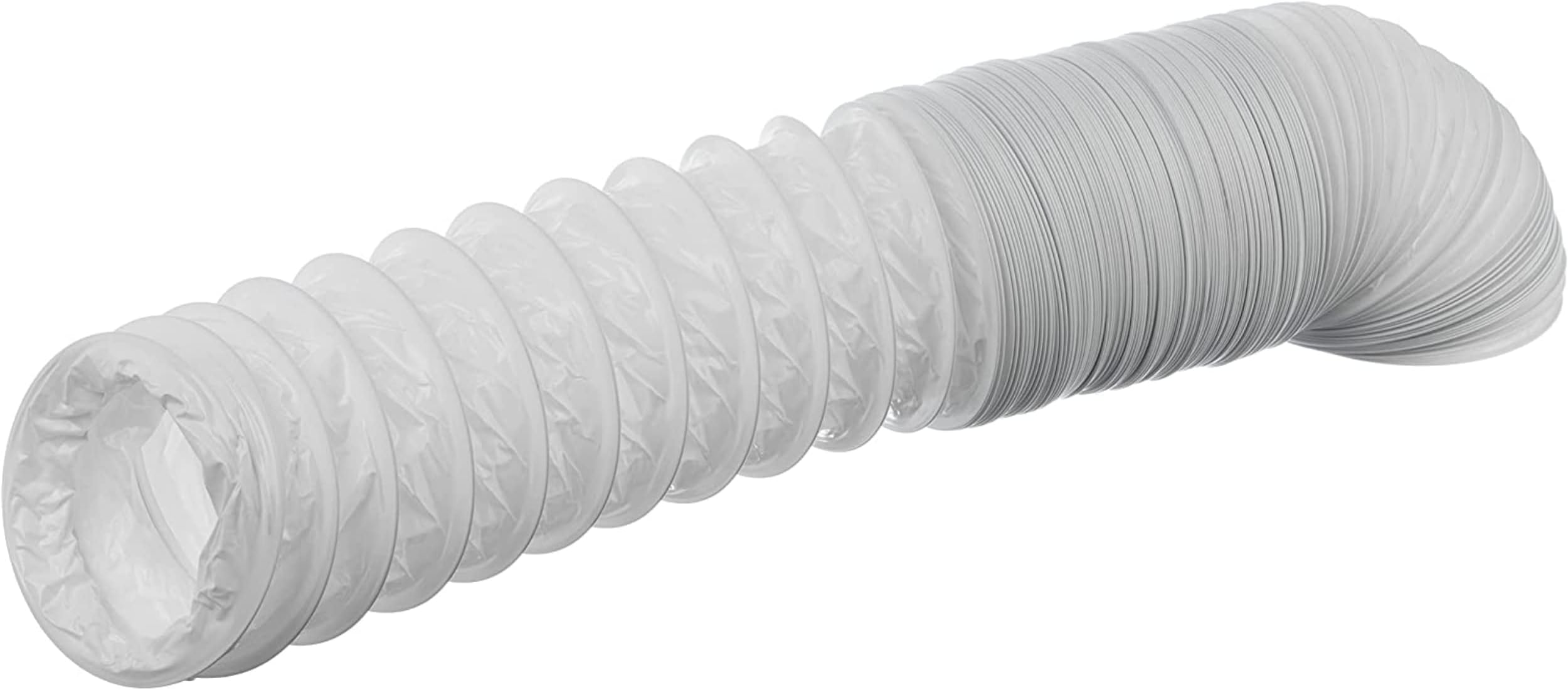 Ø 100mm / 6m PVC Flexible Ducting - Ventilation Duct Hose for Tumble Dryer, Cooker Hood, Extractor Fan, Air Conditioner