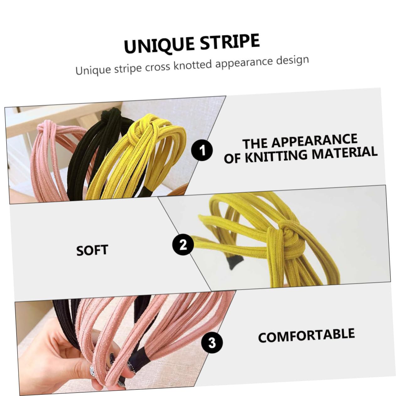 Healeved 12 Pz fascia per barrette hair bow headband hair ribbon bandana Fasce in tessuto di stoffa Fascia per yoga copricapo con incrociato fascia con in maglia maglieria