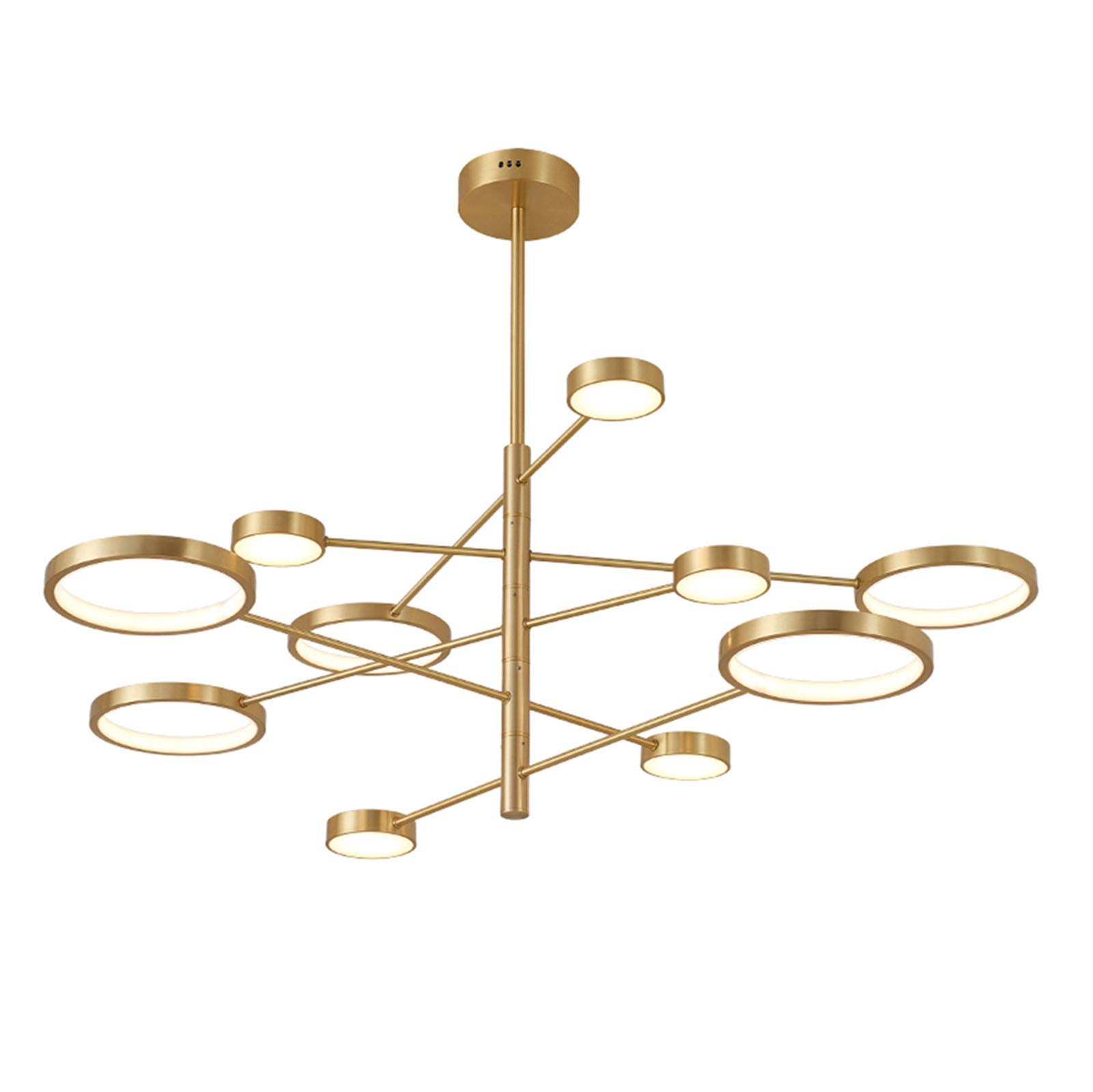 CSXSXAUO Industrial Pendant Lighting Fixture Ceiling Lamp,Geometry Modern Chandeliers for Dining Room Kitchen Island-Copper 45.3x29.9inch Commemoration Day vision