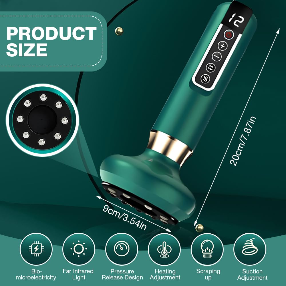 Velora Beauty Massaggiatore Elettrico Anti-Cellulite Vacuum - Corpo, Gambe e Glute Con Terapia per Cellulite (Verde)