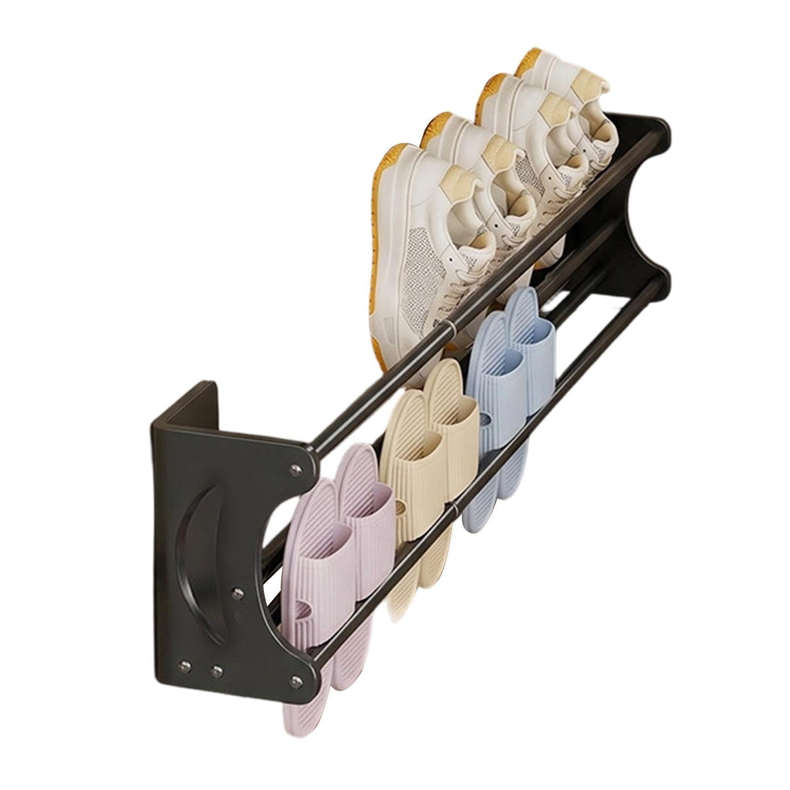 Support mural à chaussures Étagère Aimantée Extensible Gain De Place Sans