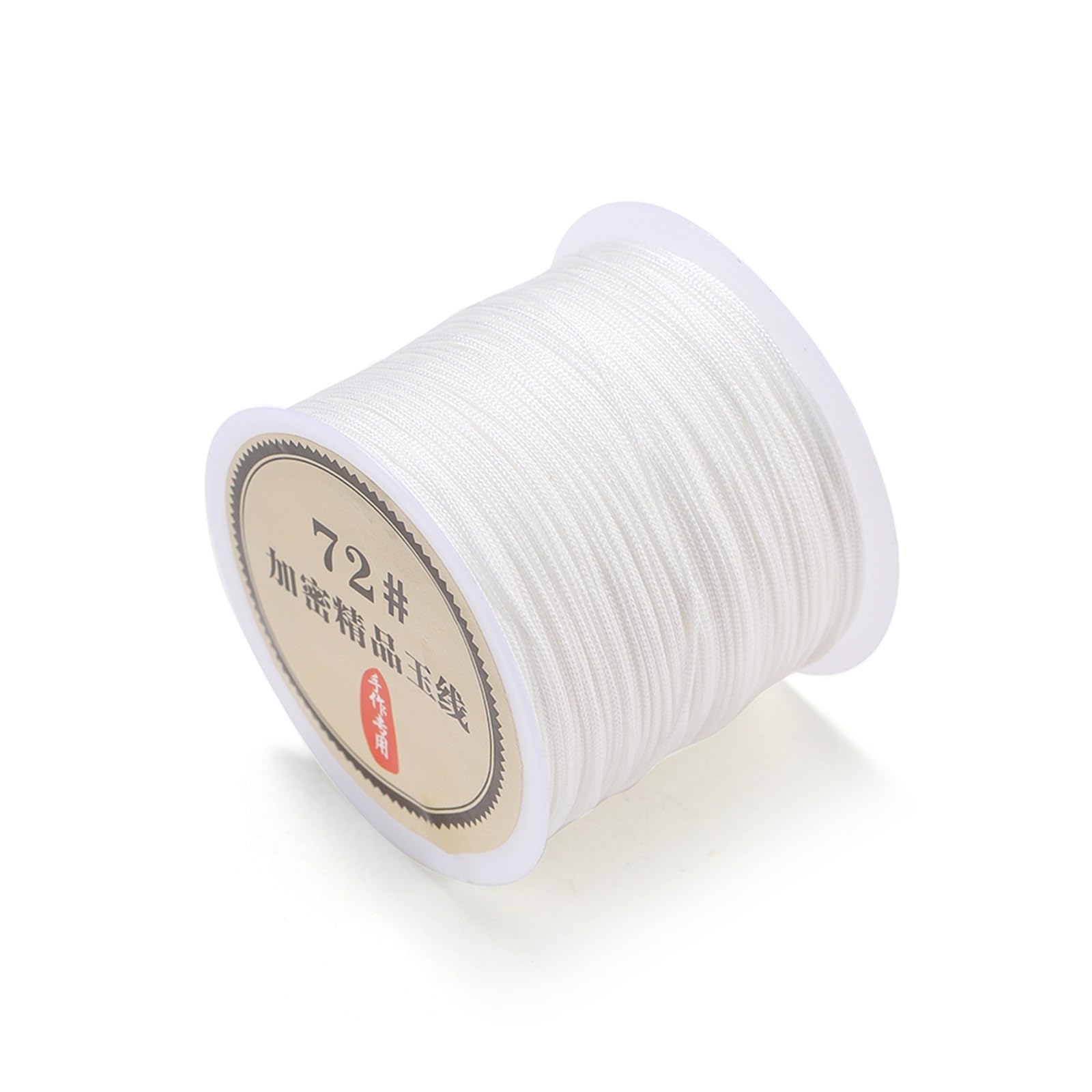 Nylon Cord Thread 20PCS 50M 0.8mm Nylon Thread Cord Macrame Rope Bracelet Braided String For DIY for Making Bracelet, Necklace, Chinese Knot(White)