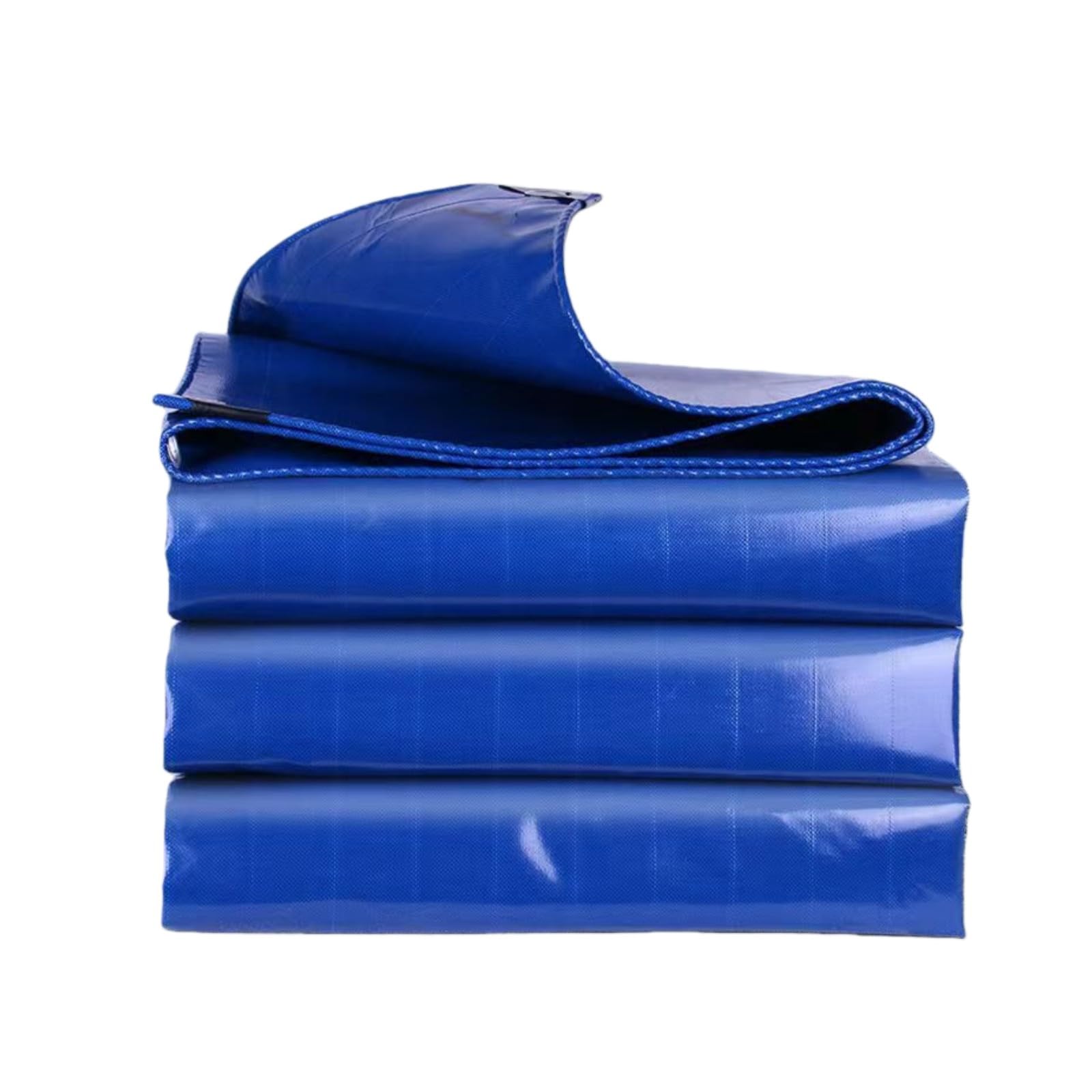 Lona con ojales azul de 110 x 280 cm cubretodo resistente para proteger madera y piscinas