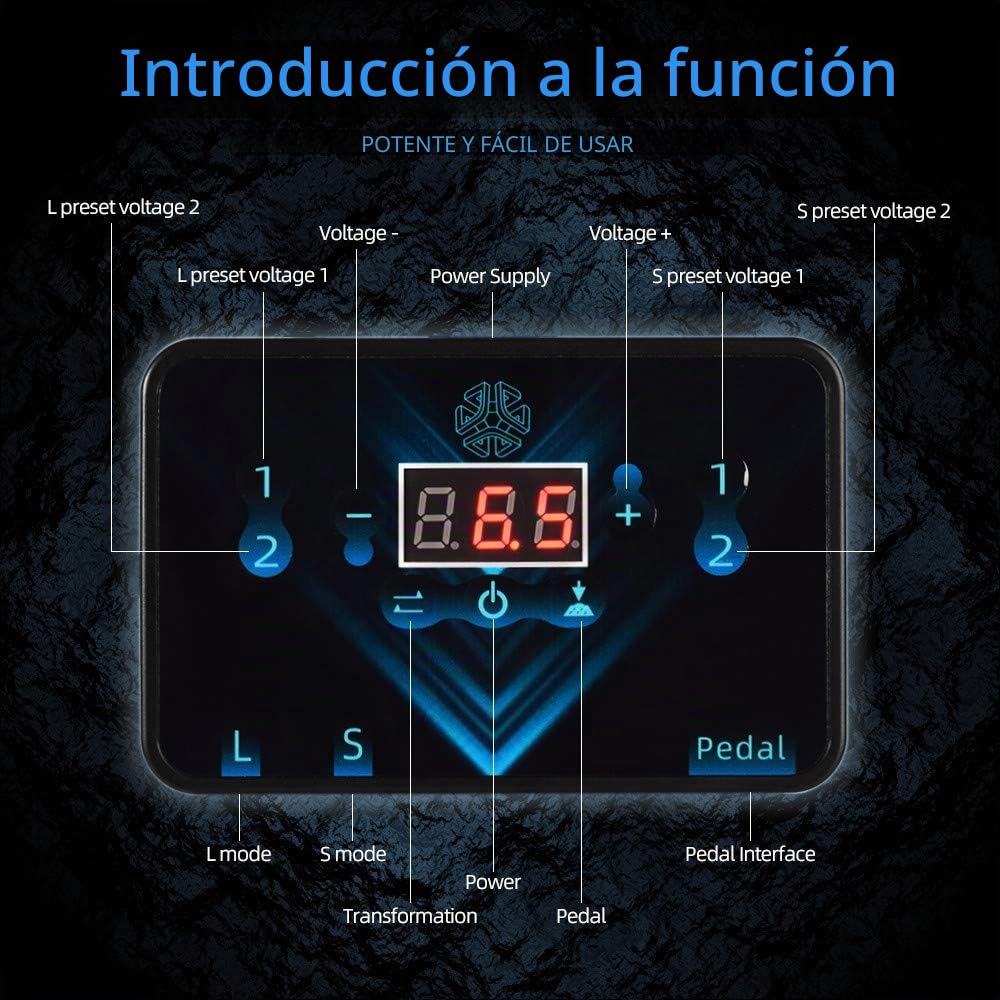 Fuente De AlimentacióN Para Tatuajes ATOMUS Suministros Digitales Para Delineador Y Sombreador Fuente De AlimentacióN De MáQuina De Tatuaje De Doble FuncióN Con Cable