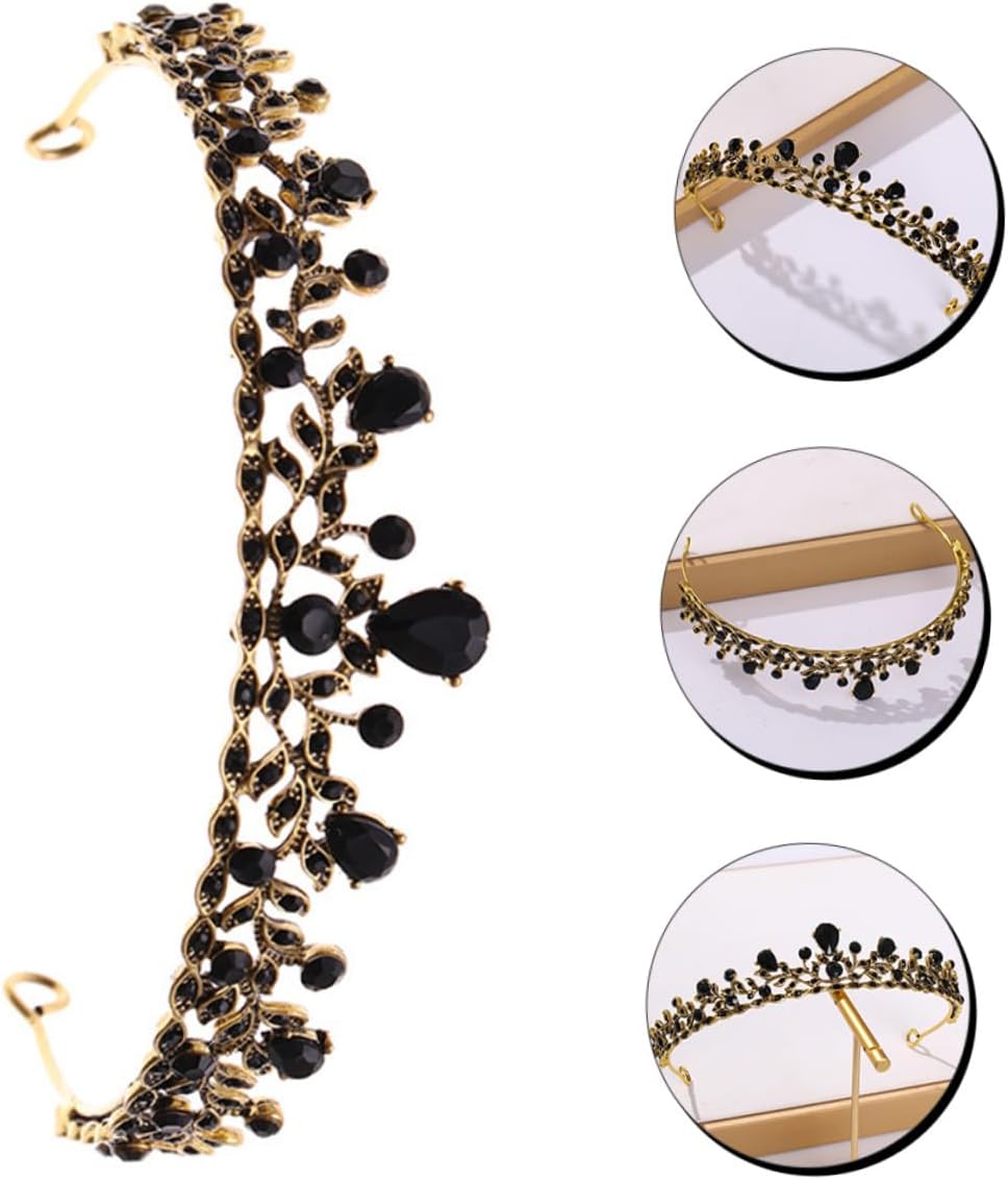 BESPORTBLE Baroque Style Tiara Crown Hair Ornament for Bride Wedding Hair Accessory Women’s Circlet