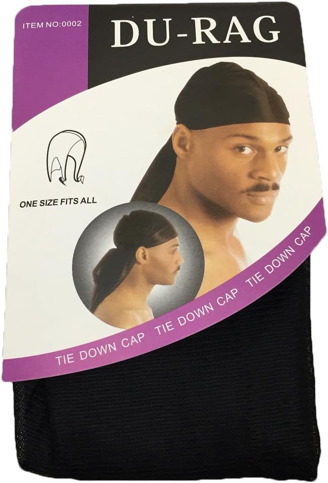 Men's Durag Bandanna Sports Du Rag Scarf Head Band Rap Tie Down Band Biker Cap