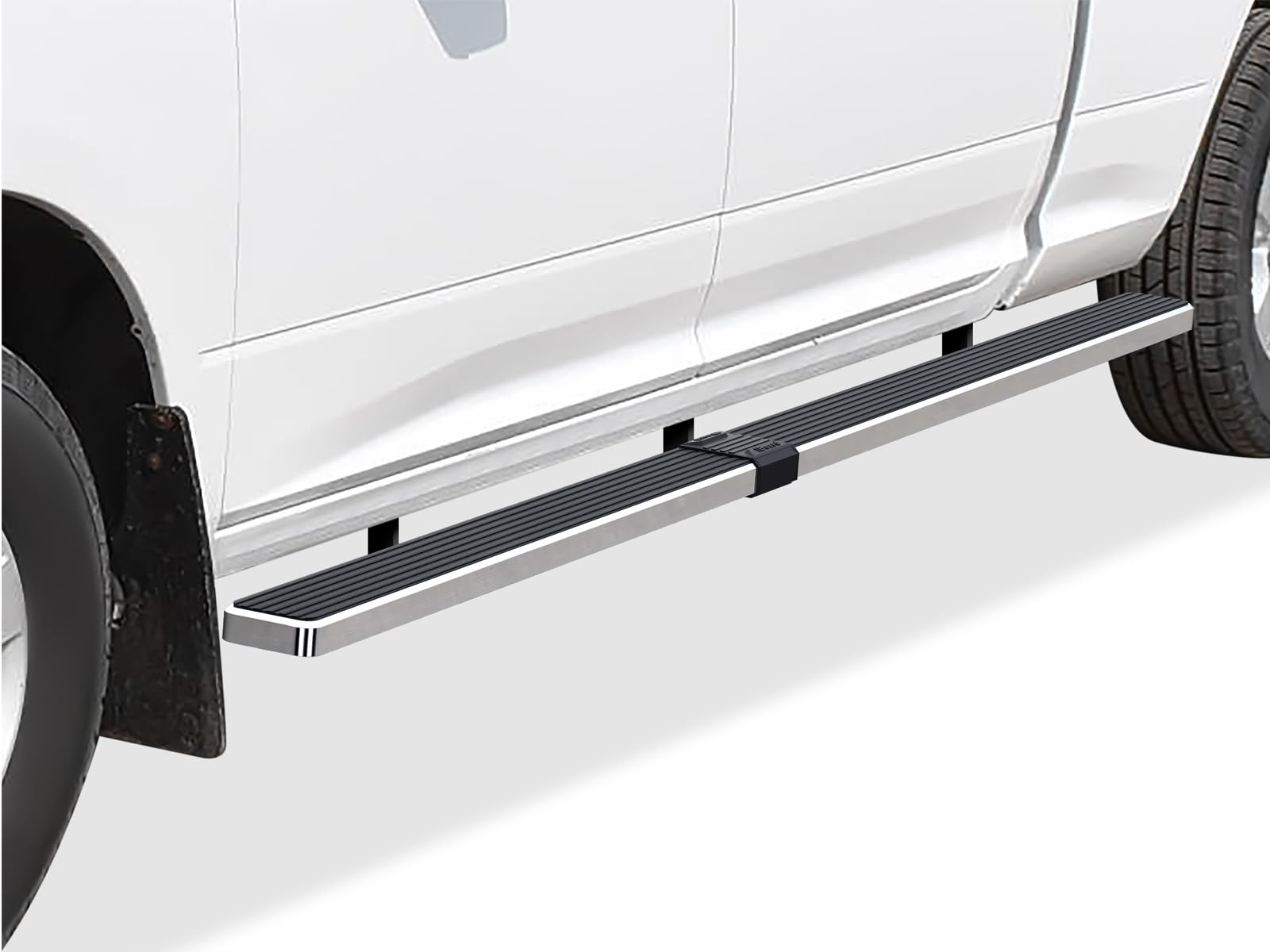 APS (Polished 304 Stainless Steel 5in Wheel to Wheel Running Boards Nerf Bars Side Steps Compatible with Ram 1500 2009-2018 Crew Cab 6.5ft Bed & Ram 2500 3500 2010-2024
