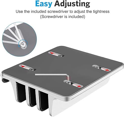 Miniatura 2 de Soporte vertical para laptop versión actualizada, soporte de escritorio de 3 ranuras con base ajustable, soporte de aluminio 4 en 1 para computadora
