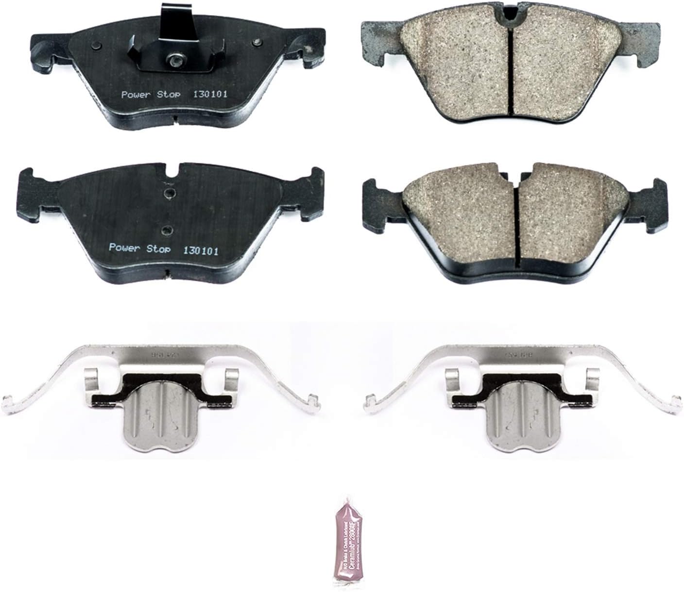 Power Stop Front Brake Kit For BMW 528i 2011-16 | BMW 528i xDrive 2012-16 - Ceramic Brake Pads With Installation Hardware, 17-1504