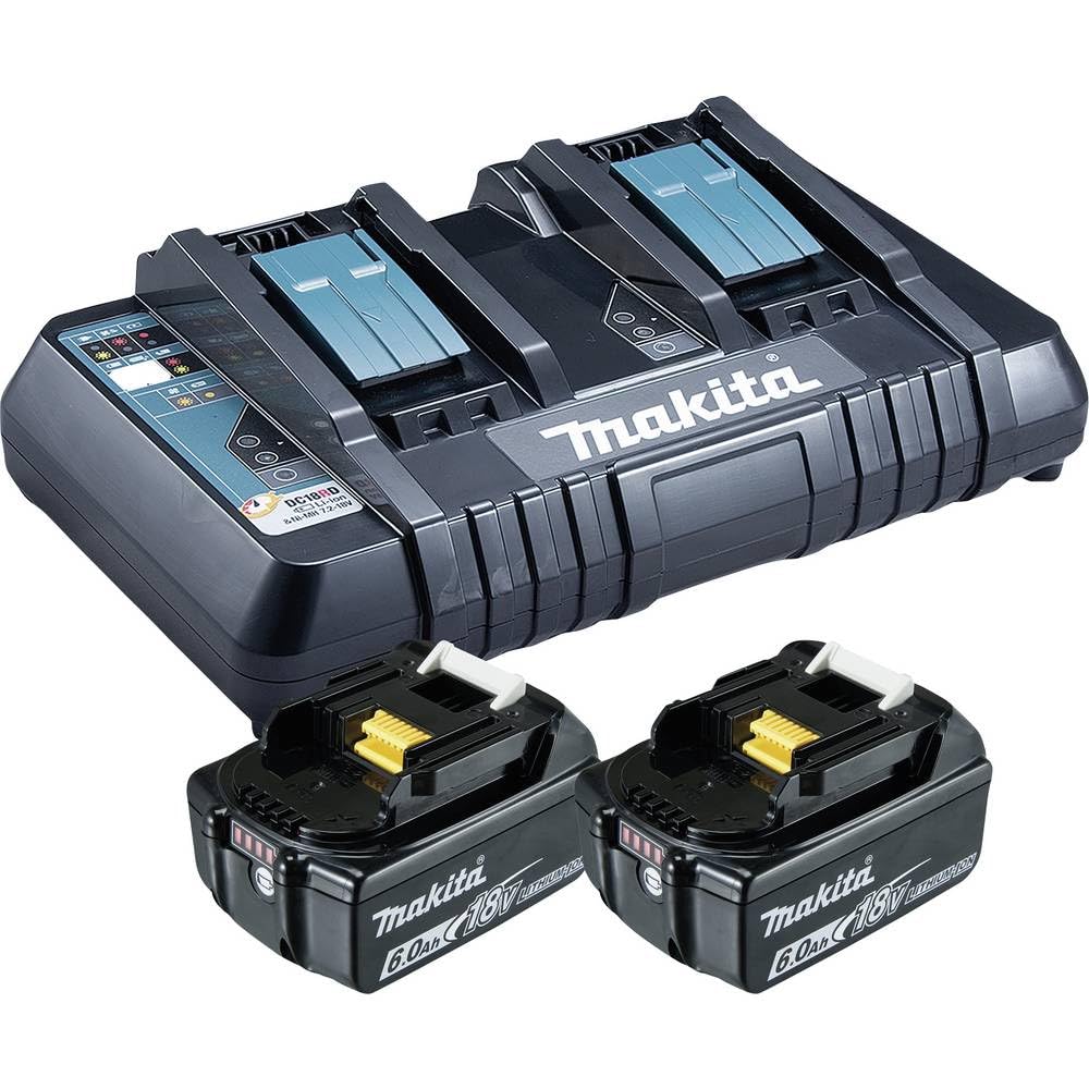 Pack power 18V Li-Ion LXT (2x6,0 Ah) + chargeur rapide double - MAKITA 199484-8