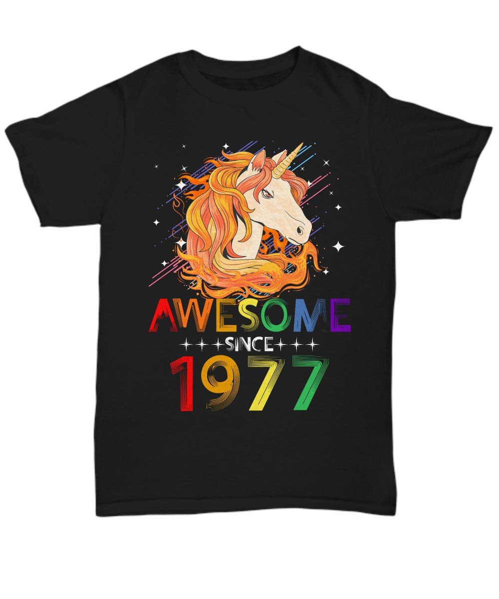 Unicorn Awesome P4 Since 1977 Tshirt - Unisex Tee