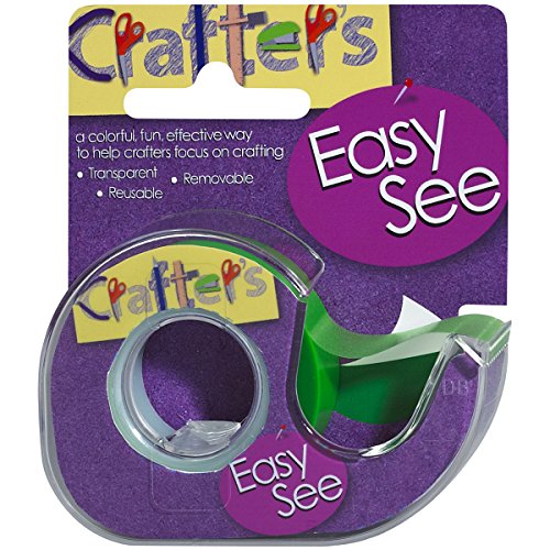 Lee Products Crafter's Easy See Removable Craft Tape, 0.5-Inch x 720-Inch, Green