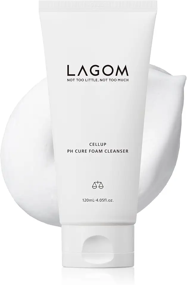 LAGOM Cellup pH Cure Foam Cleanser | Low pH, Skin Barrier Protection, Natural Deep Face Cleansing, 5.5 Subacid for Sensitive Skin 120ml