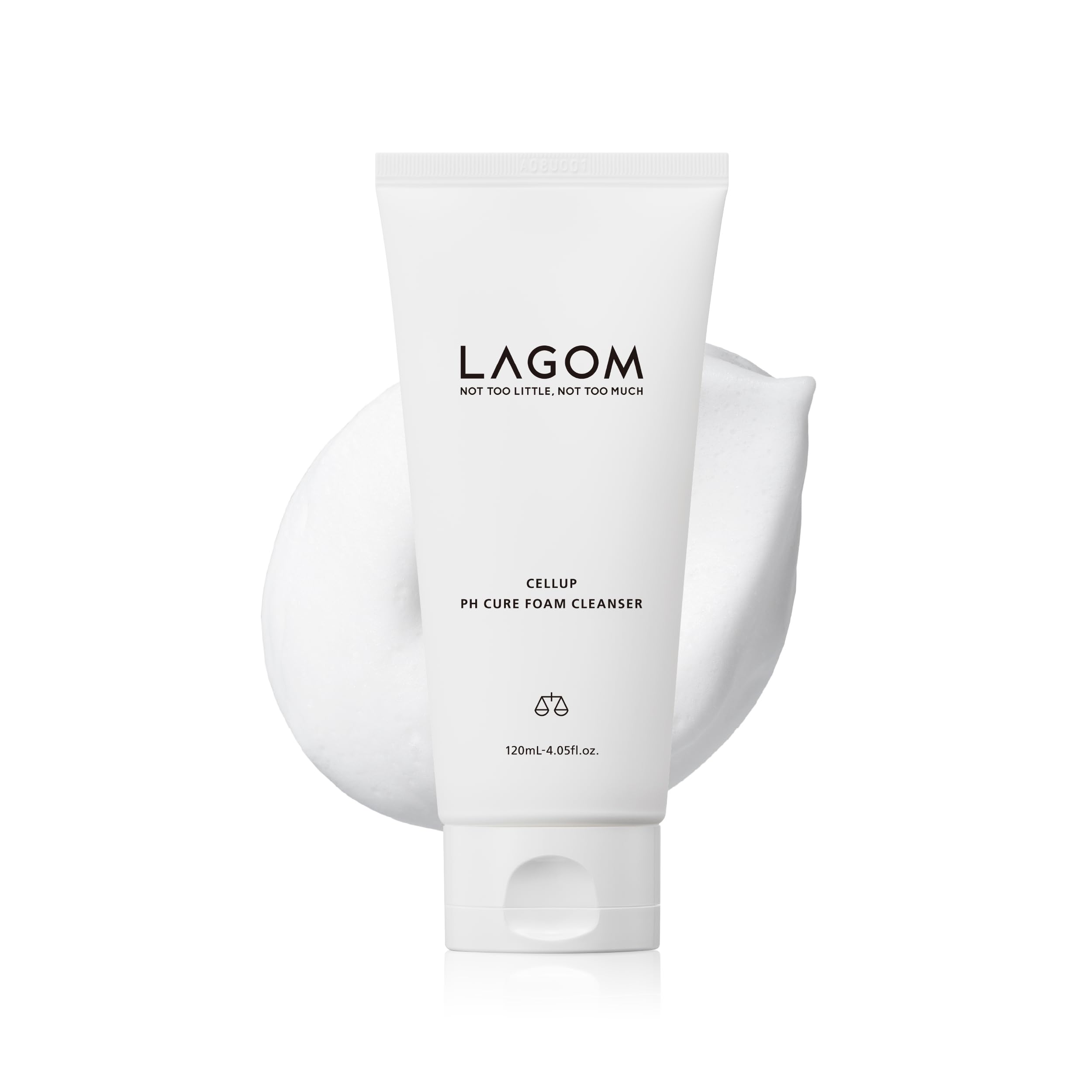 LAGOM Cellup pH Cure Foam Cleanser | Low pH, Skin Barrier Protection, Natural Deep Face Cleansing, K-Skincare, Mild, 5.5 Subacid for Sensitive Skin 4.05 Fl Oz