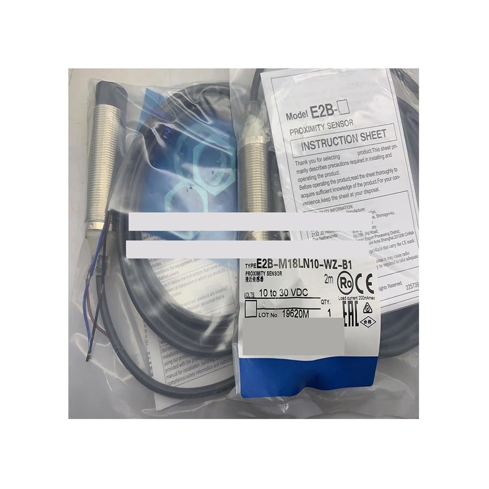 Capteur E2B-M18LN10-WP-C2 avec détection 10mm stable et fiable