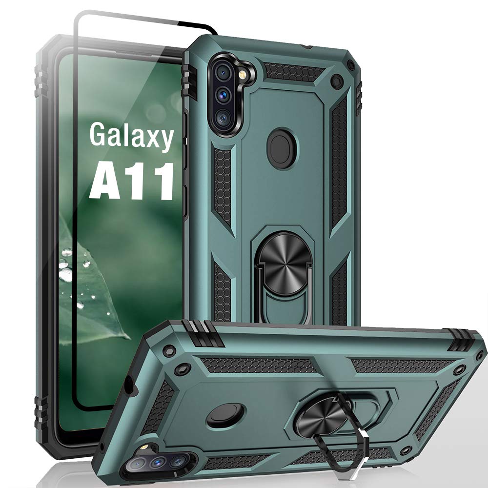 Amazon.com: Tranick Samsung A11 Case with [ 9H Full Coverage Tempered Glass  Screen Protector], [ Military Grade ] 15ft Drop Tested Protective Case for Samsung  Galaxy A11 Phone (Green) : Cell Phones & Accessories