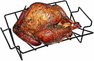 Truthahn-Bratrost Aus Edelstahl – 2-in-1 Für Truthahn & Rippen, Passt Für Big Green Egg, Kamado Joe & Große Grills