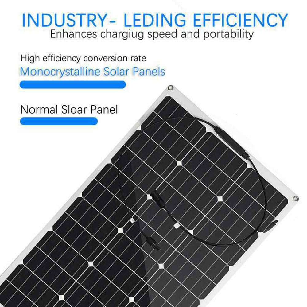 Kit de panel solar monocristalino de 80 W con controlador de 40 A, carga solar portátil para caravanas, caravanas, barcos, diseño impermeable y ligero